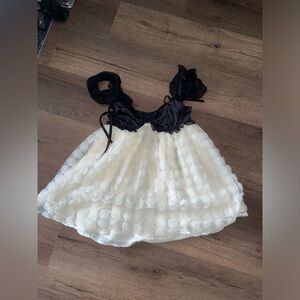 BNWT For love & lemons black and white mini dress